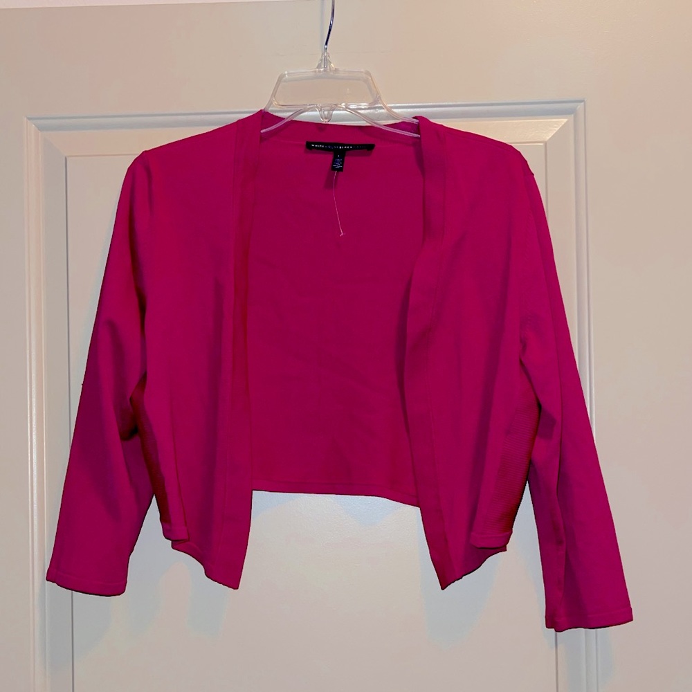 White House black market open front sweater size large